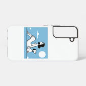 Minimalist Woman and Dog Illustration Samsung Galaxyケース (裏面横)