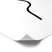 Minimalist Woman Face Sketch for Gallery Wall ポスター (角)