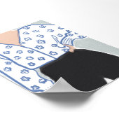 Minimalist Woman in Floral ポスター (角)