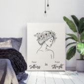 Minimalist Woman Line Art Scandinavian Neutral ポスター