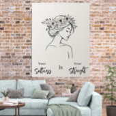 Minimalist Woman Line Art Scandinavian Neutral ポスター