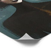 Minimalist Woman Portrait Canvas Print ポスター (角)