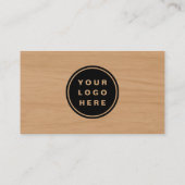 Minimalist Wood Professional Company Logo QR Code  名刺 (裏面)