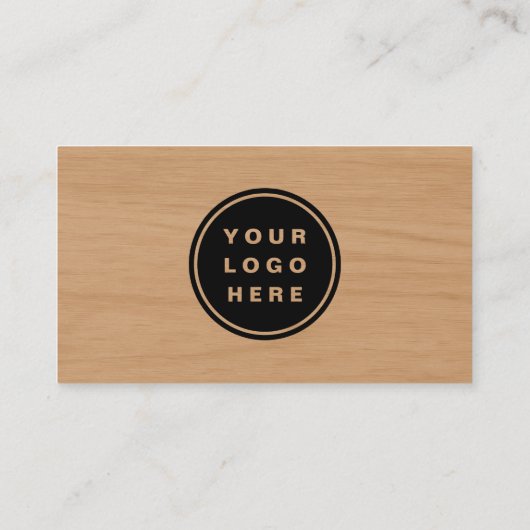 Minimalist Wood Professional Company Logo QR Code  名刺 (裏面)