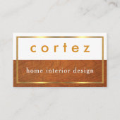 Minimalist Wood Timber Gold Frame 名刺 (正面)