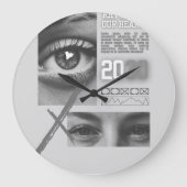 Minimalist Wood Wall Clock – 10" ラージ壁時計 (正面)