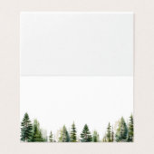 Minimalist woodland pine trees wedding Place cards (外部フラット)