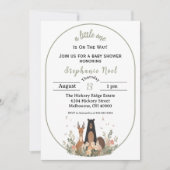 Minimalist Woodland Theme Baby Shower Invitation 招待状 (正面)
