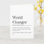 Minimalist World Changer Inspirational Definition カード (黄色い花)