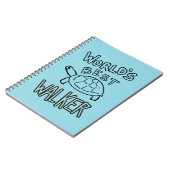 Minimalist World’s Best Walker Turtle Line Art ノートブック (左側)