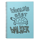 Minimalist World’s Best Walker Turtle Line Art ノートブック (正面)