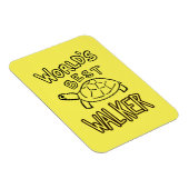 Minimalist World’s Best Walker Turtle Line Art マグネット (右側)