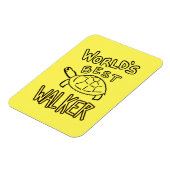 Minimalist World’s Best Walker Turtle Line Art マグネット (左側)