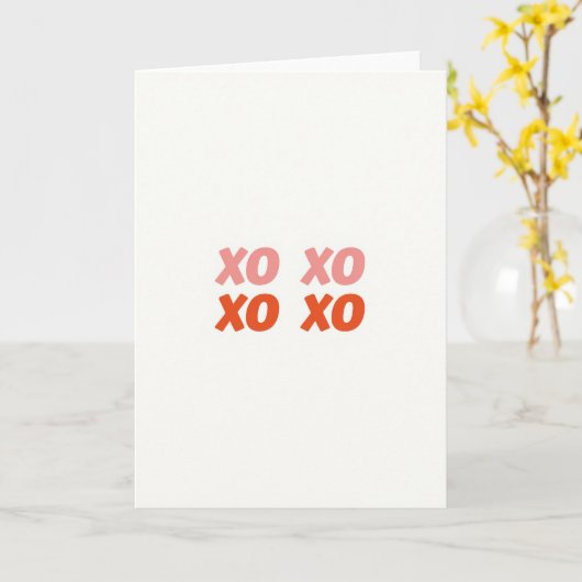 Minimalist Xo Love Card カード (黄色い花)