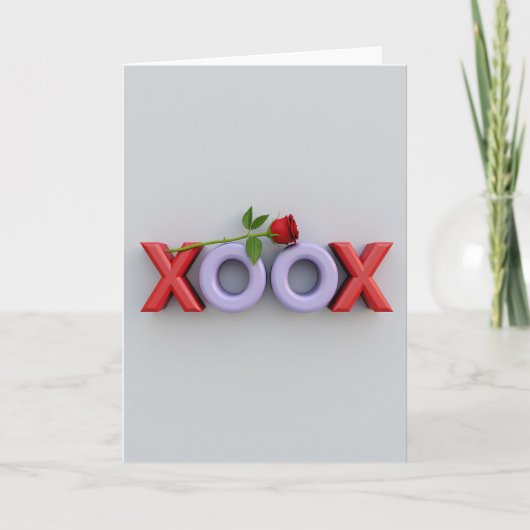 Minimalist Xoxo Love Card カード (正面)