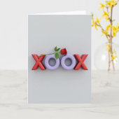 Minimalist Xoxo Love Card カード (黄色い花)