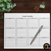 Minimalist Yearly Checklist Notepad ノートパッド