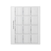 Minimalist Yearly Checklist Notepad ノートパッド (回転)