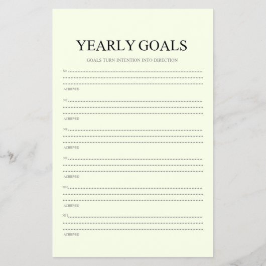 Minimalist Yearly Goals Tracker Annual Planner  チラシ (裏面)