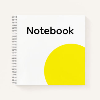 Minimalist Yellow Circle Notebook ノートブック