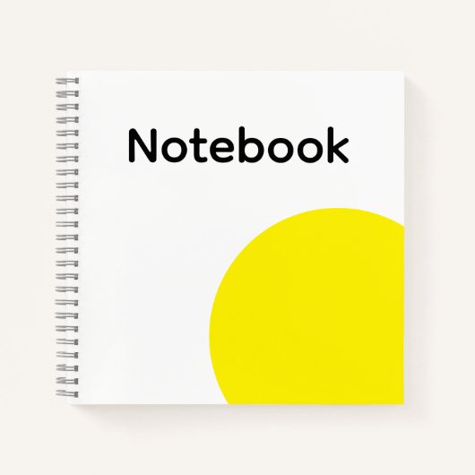 Minimalist Yellow Circle Notebook ノートブック (正面)