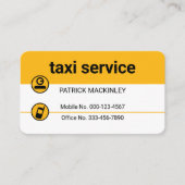 Minimalist Yellow Layer Taxi Lines 名刺 (正面)