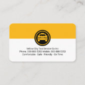 Minimalist Yellow Layer Taxi Lines 名刺 (裏面)