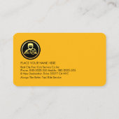 Minimalist Yellow Taxi Driver Tab 名刺 (裏面)