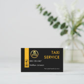 Minimalist Yellow Taxi Driving Tab 名刺 (スタンド正面)