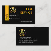 Minimalist Yellow Taxi Driving Tab 名刺 (正面/裏面)