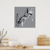 Minimalist Yin Yang Koi Fish ポスター (キッチン)