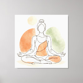 Minimalist Yoga Meditation Stretched Canvas キャンバスプリント