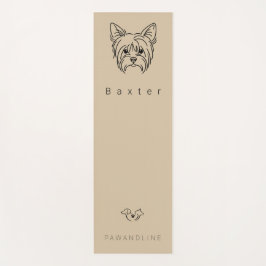 Minimalist Yorkie Yoga Mat | Custom Pet Name ヨガマット