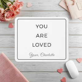 Minimalist You Are Loved Desk Mouse Pad マウスパッド