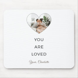 Minimalist You Are Loved Photo Mouse Pad マウスパッド