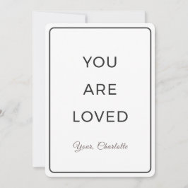 Minimalist You Are Loved Valentine Card シーズンカード