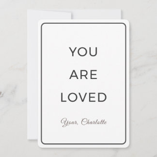 Minimalist You Are Loved Valentine Card シーズンカード