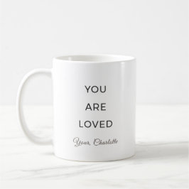 Minimalist You Are Loved Valentine Photo Mug コーヒーマグカップ