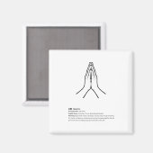 Minimalist Zen Buddhist Mudras magnet マグネット (正面/裏面)
