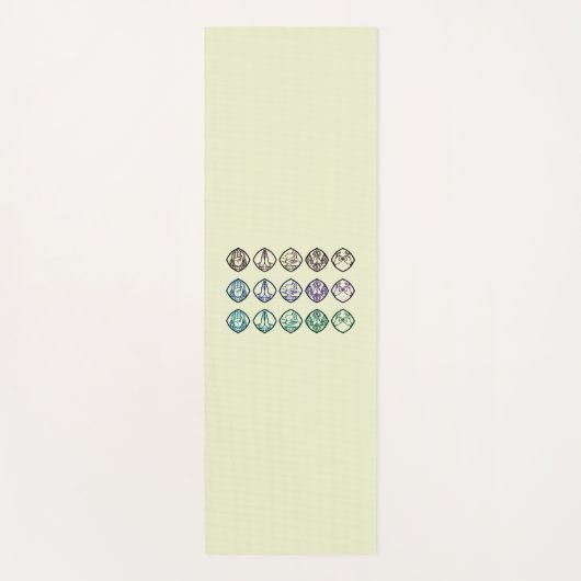 Minimalist Zen Buddhist Mudras Yoga mat ヨガマット (正面)