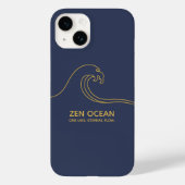 Minimalist Zen Wave | Abstract Ocean Line Case-Mate iPhoneケース (裏面)
