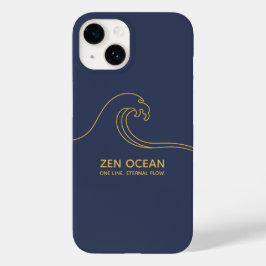 Minimalist Zen Wave | Abstract Ocean Line Case-Mate iPhone 14ケース