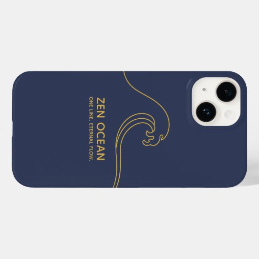 Minimalist Zen Wave | Abstract Ocean Line Case-Mate iPhoneケース (裏面 (横))