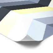 Minimalist Zigzag pattern  ポスター (角)