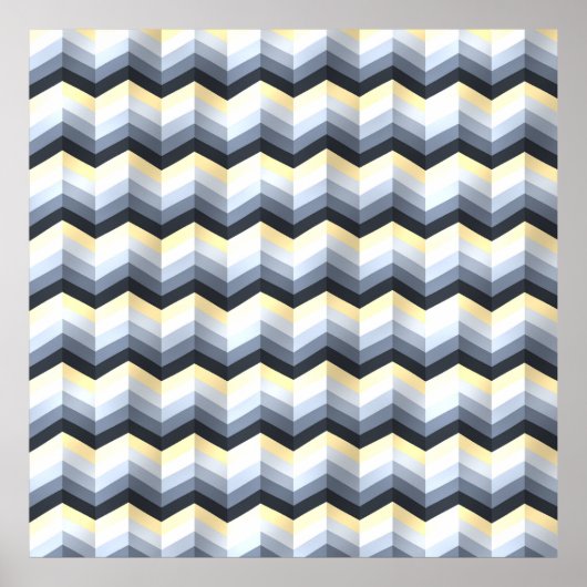 Minimalist Zigzag pattern  ポスター (正面)