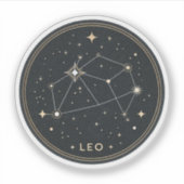 Minimalist Zodiac Constellation Sticker | Elegant  シール (正面)