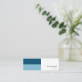 minimalista bloques geométricos azul elegante スキニー名刺 (スタンド正面)