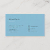 minimalista bloques geométricos azul elegante 名刺 (裏面)