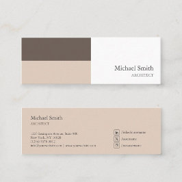 minimalista bloques geométricos marrón elegante スキニー名刺