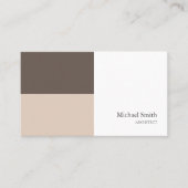 minimalista bloques geométricos marrón elegante 名刺 (正面)